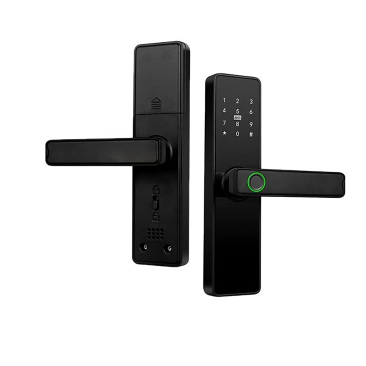 Biometric Fingerprint Door Lock Black Smart Lock App Remote Unlocking Keyless ,Corrosion-Resistant