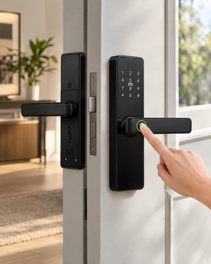 Products from the Smart Locks collection in use