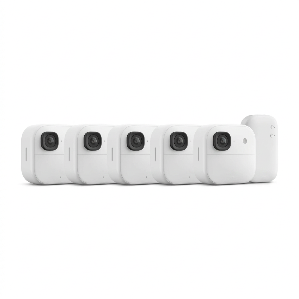 Outdoor 2K+ Battery (Newest Model)Wireless Smart Security Camera,2K Resolution,Sync Module Core Included 5-Cameras White