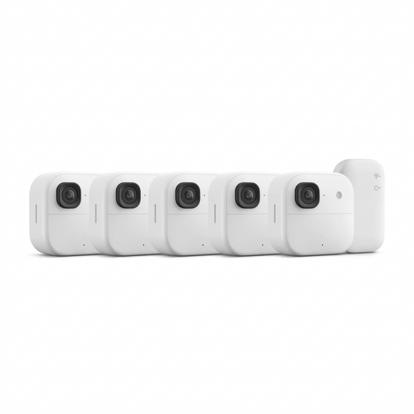 Outdoor 2K+ Battery (Newest Model)Wireless Smart Security Camera,2K Resolution,Sync Module Core Included 5-Cameras White