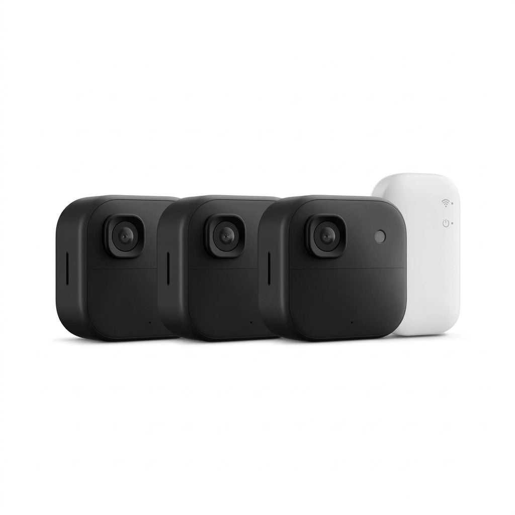 Outdoor 2K+ (Newest Model)-Wireless Smart Security Camera, 2K Video Resolution, Sync Module Core Included 3-Cameras