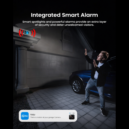 Solar Panel Built-In Smart Security Camera Kit-3Mp and Cross Camera Track with 32GB Storage Home Base, No Monthly Fee — product view 4