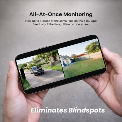 Solar Panel Built-In Smart Security Camera Kit-3Mp and Cross Camera Track with 32GB Storage Home Base, No Monthly Fee — product view 5